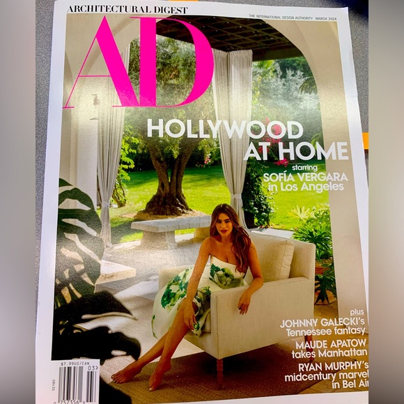 Architectural Digest Magazine March 2024 Hollywood At Home Sofia Vergara In LA - Picture 1 of 2